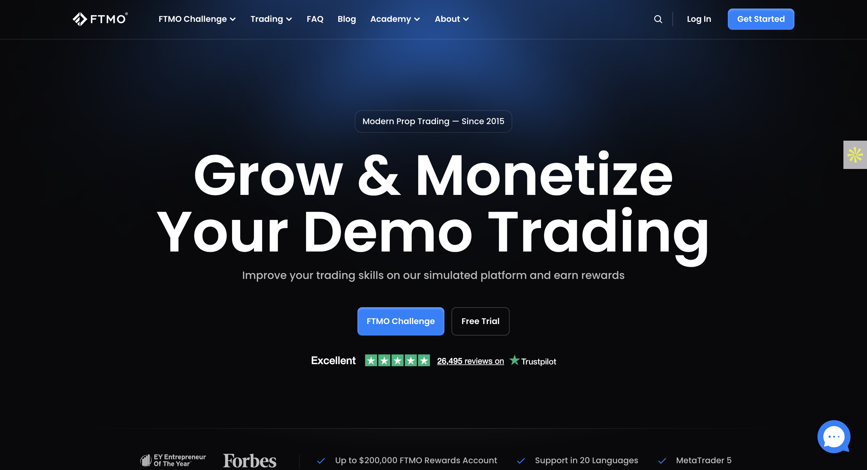 FTMO US Rewards Account overview